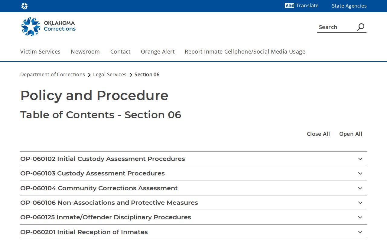ODOC Projected Release Date attachment for Dewey County sentence research